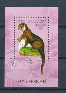 Guinea 1995  Scott 1285 sheet CTO - Aonyx Capensis, Otter