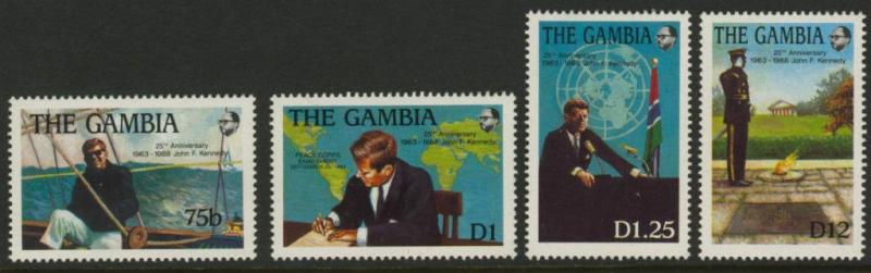 Gambia 763-7 MNH John F. Kennedy, Map, Flag