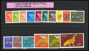 Ireland Stamps # 250-65 MNH VF Scott Value $35.65