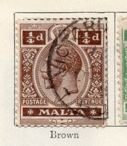 Malta 1914 Early Issue Fine Used 1/4d. NW-253295