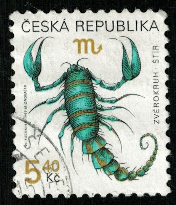 1999, Signs of the Zodiac: Scorpio, 5.40 Kc, Czech Republic (T-9618)