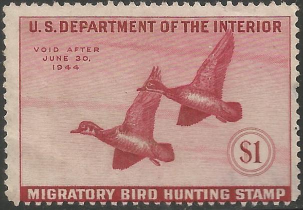 UNITED STATES  RW10  NO GUM, WOOD DUCKS