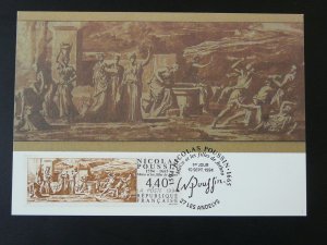 art painting religion Jethro & Moses judaica maximum card France 1994 ref 101943