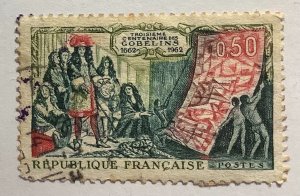 France 1962 Scott 1037 used- 0.50fr,  Third centenary of the  Gobelin Tapestries