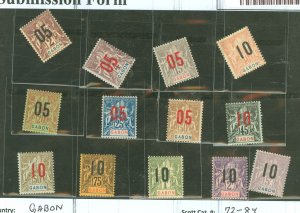 Gabon #72-84 Unused Single (Complete Set)