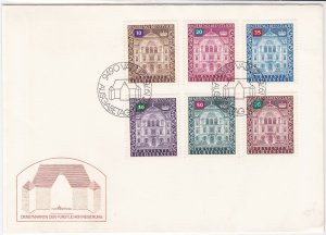 Liechtenstein 1976 Buildings Stamps Cover Ausgabetag cancel ref R 16730