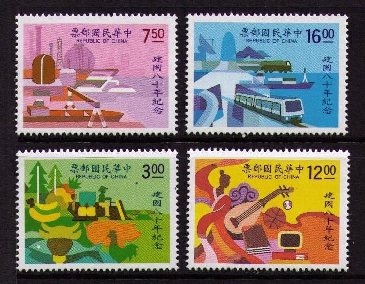 CHINA ROC Sc# 2786 - 2789 MNH FVF Set 4 Transport Science