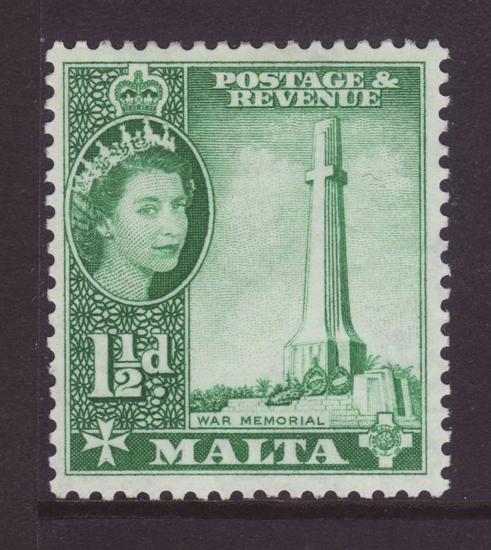 1956 Malta 1½d War Memorial Mint