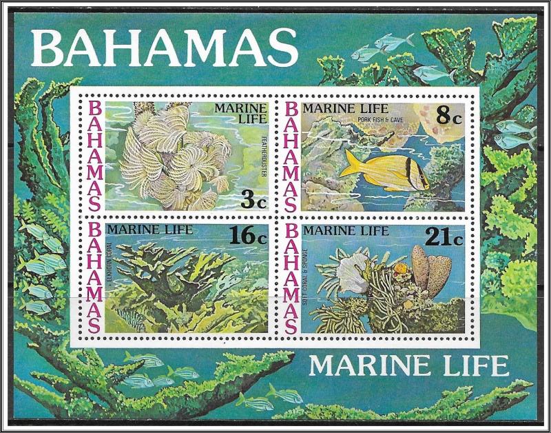 Bahamas #409a Marine Life Souvenir Sheet MNH