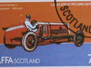 ​STAFFA-SCOTLAND-1977 FOMULA RACE CARS- CTO SHEET-VF -WITH FIRST DAY CANCEL