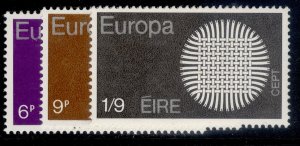 IRELAND QEII SG276-278, 1970 europa set, NH MINT.