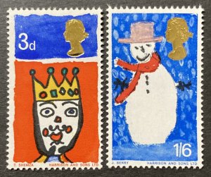 Great Britain 1966 #478-9, Christmas, MNH.