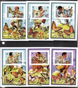 Mali 1995 MNH Sc 736-41 IMPERFORATE deluxe souvenir sheets