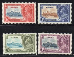 Gambia Sc 125-8 1935 G V Silver Jubilee stamp set mint