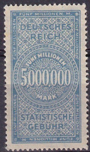 Germany 1921 Statistical Fee Stamp (Z3015)