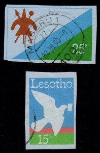 Lesotho - Postal Stationery (Air Letter) Cutouts (Bird)