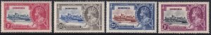 Dominica Sc# 90 / 93 KGV Silver Jubilee 1935 complete set MLMH CV $18.85