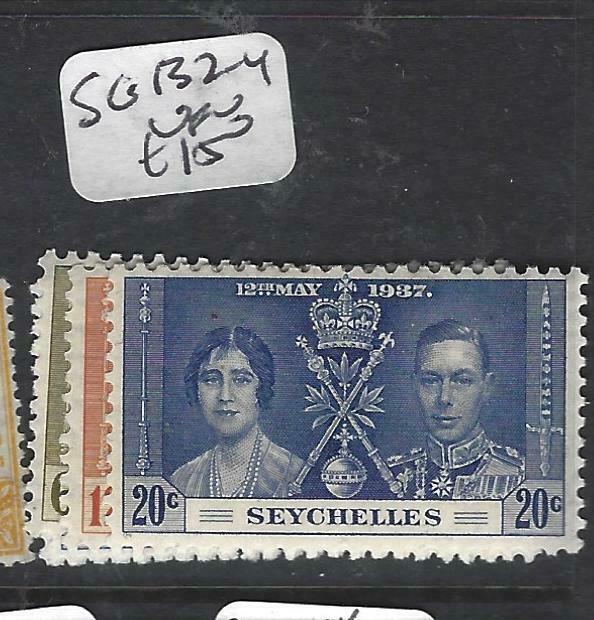 SEYCHELLES  (PP2905B)  KGVI  CORONATION  SG 132-4   MOG