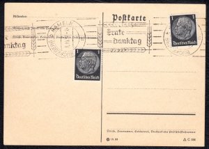 Nazi Germany (Third Reich) 1937 Harvest Festival - Day of Thanks Postal Card