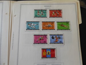 Mongolia 1968-1972 Stamp Collection on Album Pages