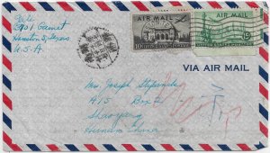 1948 Houston, Tx to Shaoyang, China Airmail (59429)