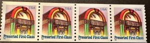 US 2911 Juke Box 25c coil strip of 4 1995 Mint NH