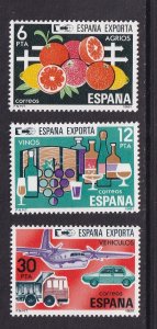 Spain  #2247-2249  MNH 1981  exports