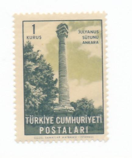 Turkey 1963 Scott 1568 MH - 1k, Julian's Column, Ankara