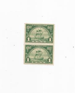 US SCOTT# 614, PAIR, MNH, OG