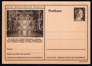 Nazi Germany (Third Reich) 1942 Towns - Nymphenburg Munich Postal Card Mint