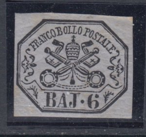 ITALY - PONTIFICIO Sassone n. 7A - MH*  cv 4600$  LIlla Grigio