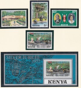 Kenya # 84-87, 87a & 88, Queen Elizabeth II Reign 25th  Mint NH, 1/2 Cat.