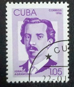 CUBA Sc# 3712   CUBAN PATRIOTS  Ignacio Agramonte  1.05c   1996 used cto