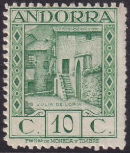 Andorra Spanish 1929 Sc 15 MNH** perf 14