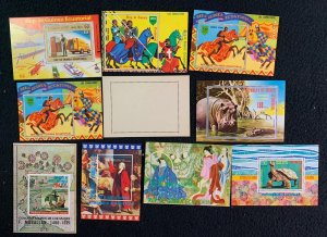 EQUATORIAL GUINEA - lot of ten MNH S/S - superb as shown incl one blank