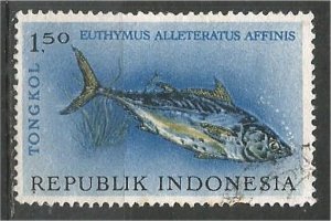 INDONESIA, 1963, used 1.50r  Little tuna  Scott 590