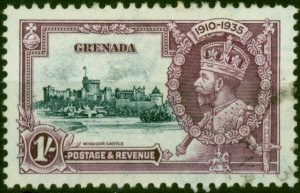 Grenada 1935 Jubilee 1s Slate & Purple SG148i 'Kite & Horizontal Log' Fine Us...