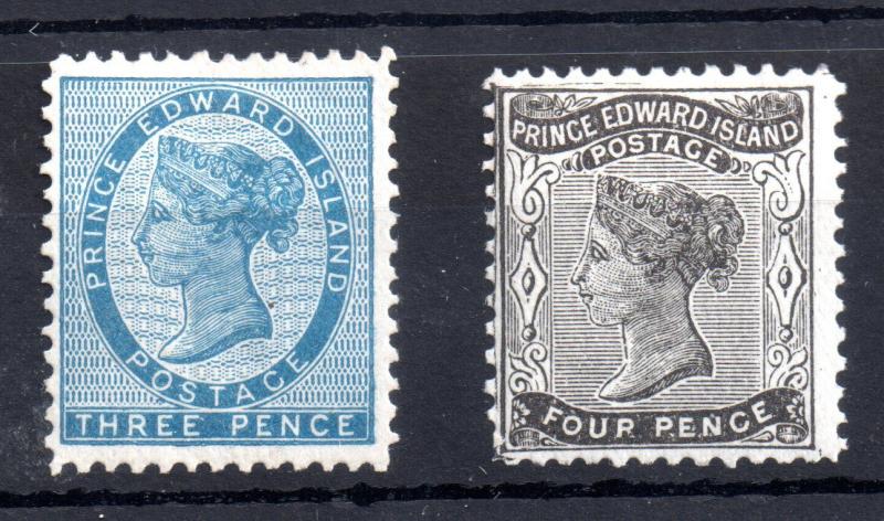 Prince Edward Island 1862 3d SG14 MH & 4d SG16 MNH WS7785