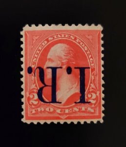 1898 2c U.S. George Washington, Pink, Blue Overprint R155a
