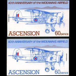 ASCENSION 1982 - Scott# 310A-B Booklets-Planes NH