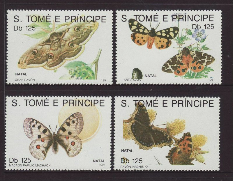 1991 St Tome Principe Butterflies Set Unmounted Mint