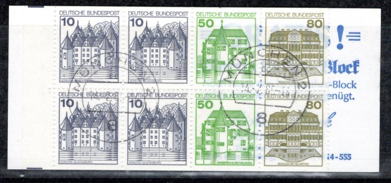 Germany Bund Scott # 1231c, used, stamp booklet Michel # MH24h