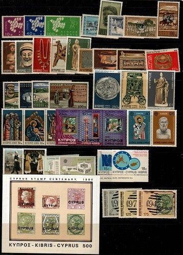 Cyprus Collection of Mint NH sets and S/S (Catalog Value $55.50)