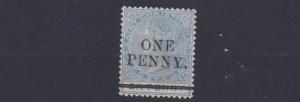 ST KITTS  1888    S G 28   1D ON 2 1/2D  ULTRAMARINE  MH  CAT £70 