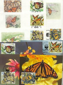 Mexico 8 FDC/cards WWF/Butterflies 1988