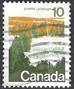 Canada #594 10¢ Forest (1972). Perf. 12 1/2 x 12. Used.