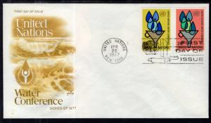 UN New York 283-284 Water Artcraft U/A FDC