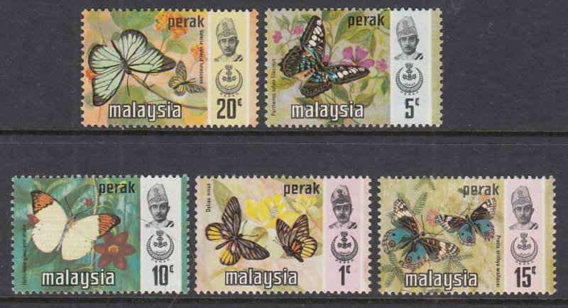 Malyasia Perak 146a-152a Butterflies MNH VF