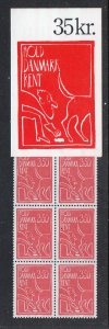 Denmark Sc 945 1991 3.50 kr Cleanliness Dog stamp booklet of 10 mint  NH