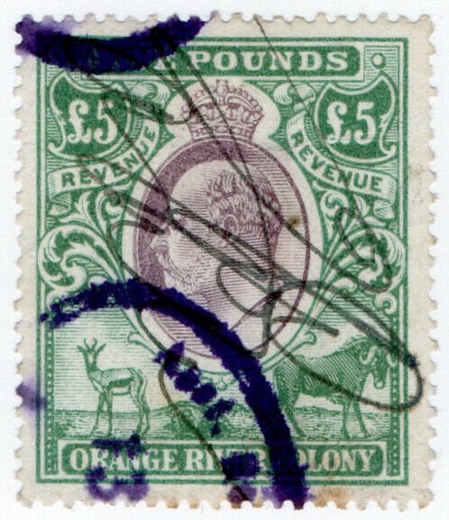 (I.B) Orange River Colony Revenue : Duty Stamp £5